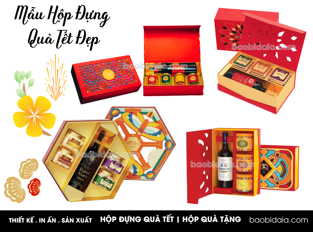 Mẫu hộp đựng quà tết đẹp