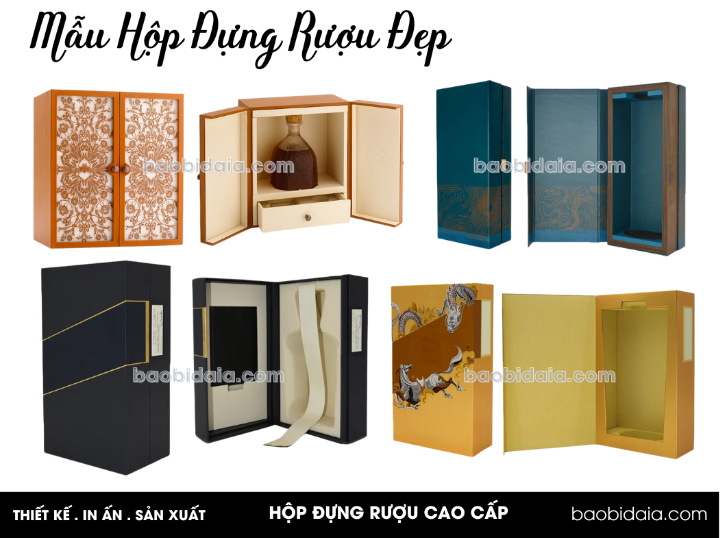 Mẫu Hộp Đựng Rượu Đẹp